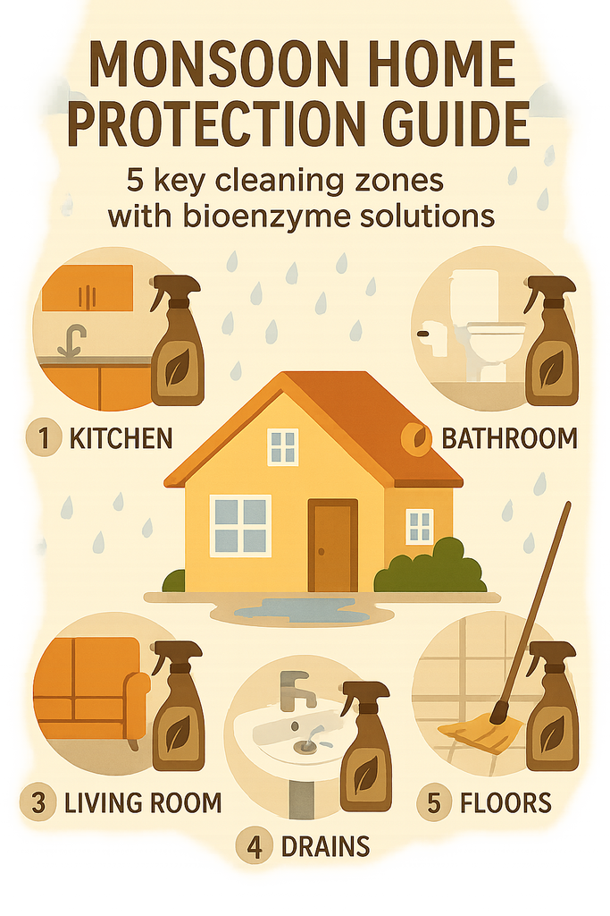 Monsoon Protection Monsoon Home Protection Guide: Bioenzyme Cleaners for Healthy Indian ...