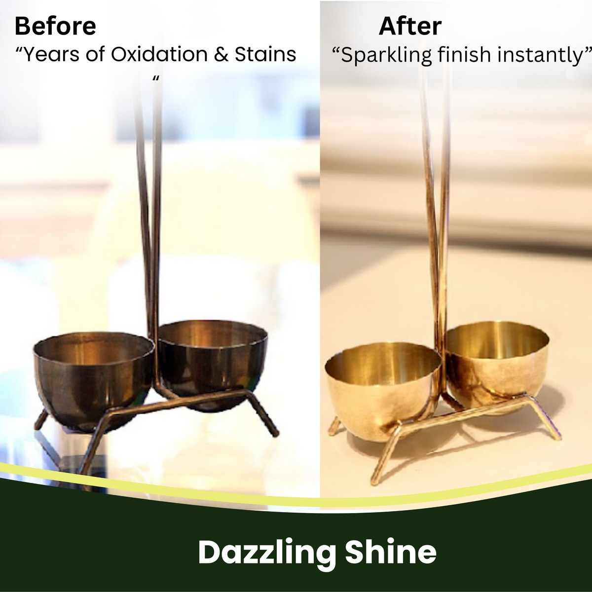 Ecoroot Natural Brass & Copper Cleaner Bioenzyme Formula | Non-Toxic, Eco-Friendly, Safe for Puja Items & Utensils