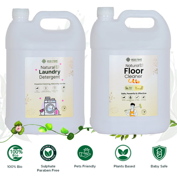 Eco Starter Mega Pack — Floor Cleaner + Laundry Liquid (5L)